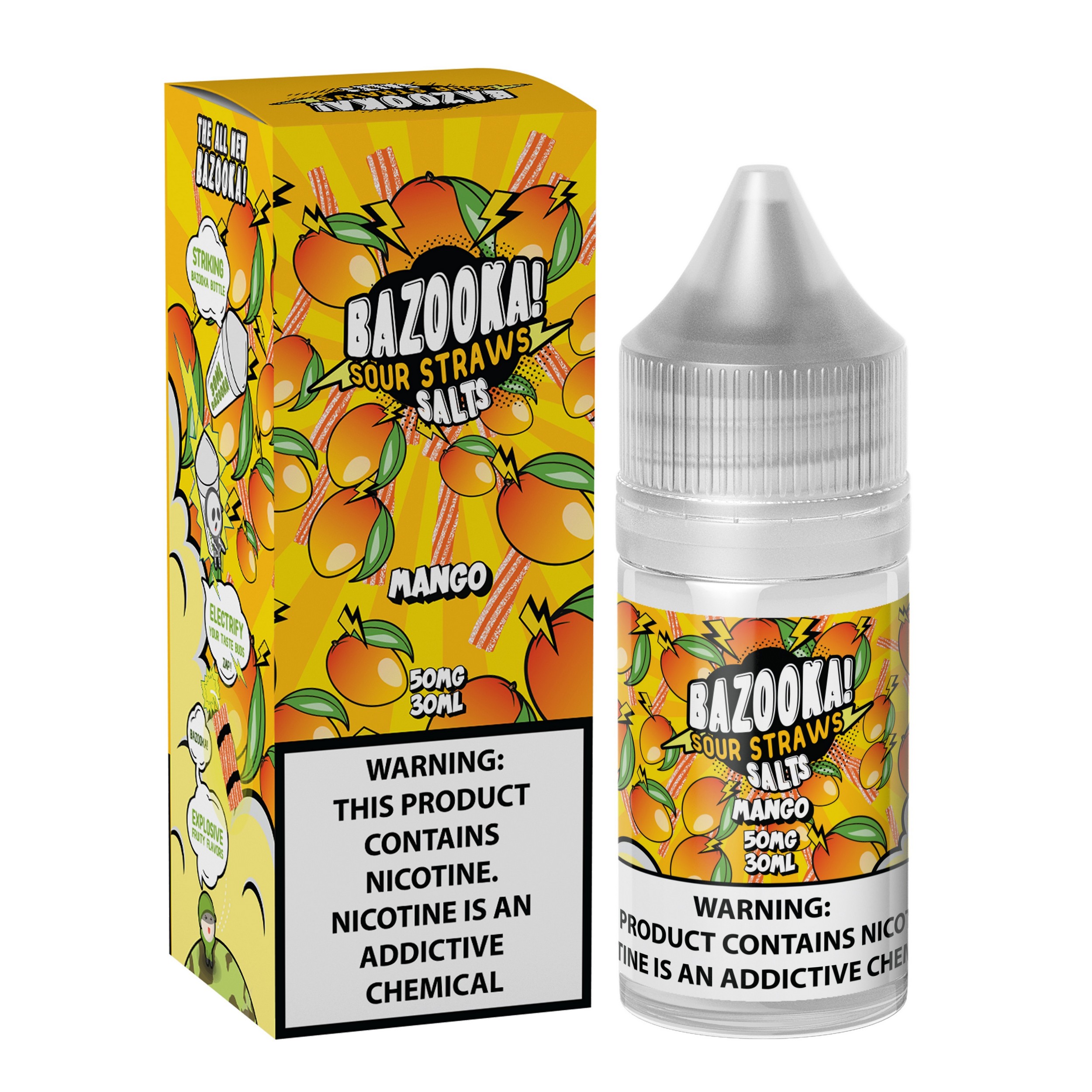 Bazooka Salts Mango Sour Straws 30mL